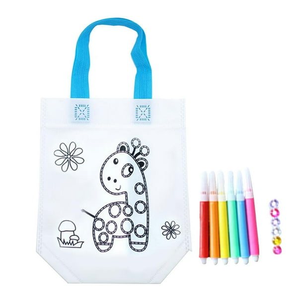 3x Bolsas de reutilizables para colorear ecológicas con bolígrafos