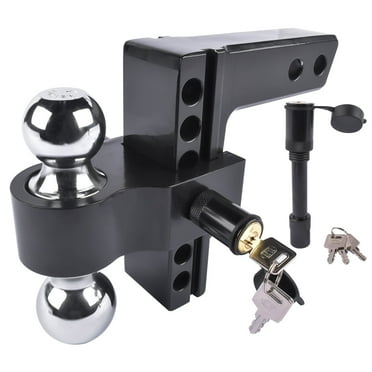 GELUOXI Adjustable Trailer Hitch Fits 2 Inch Receiver, 6 Inch Drop Hitch 12,500 LBS Tow Hitch for Truck