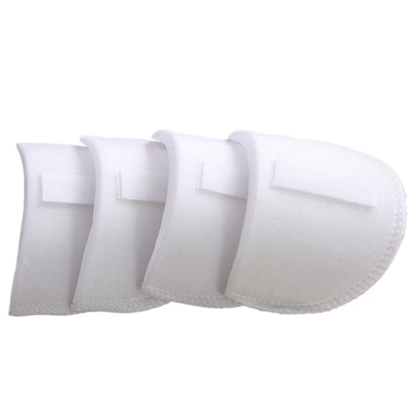 Minnieouse Hombreras de ropa suaves y cómodas de poliéster, 4 Uds., aplicaciones amplias, hombrera de esponja Accesorios de disfraces blanco