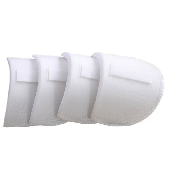 Minnieouse Hombreras de ropa suaves y cómodas de poliéster, 4 Uds., aplicaciones amplias, hombrera de esponja Accesorios de disfraces blanco