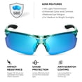 thumbnail image 5 of Xagger Polarized Lightweight UV400 Wrap Around Sport Sunglasses for Men Women Baseball Softball Running Glasses, 5 of 6