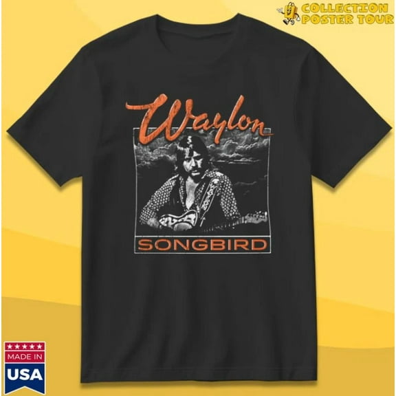 RARE Waylon Jenning Songbird Unisex T-Shirt Size S-5Xl