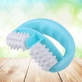 thumbnail image 2 of LNGOOR Masseur en Plastique Manuel Poignée Ronde 2 Roues Rouleau de Massage Musculaire (Bleu), 2 of 5