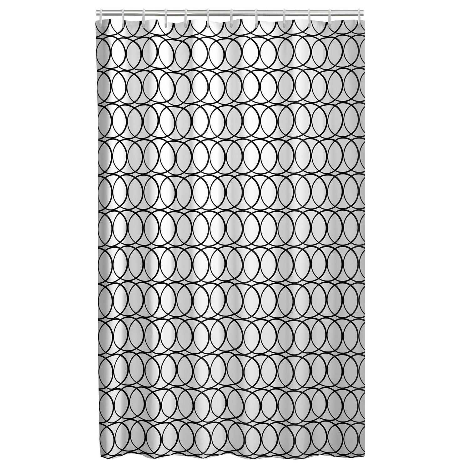 Mainstays Decorative Shower Curtain with 12 Hooks: 13 Piece Shower Set