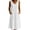 White, variant on Women's Summer Sleeveless Button Down Cotton Tank Dress Loose A-Line Tiered Tunic Beach Dress White,L
