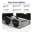 thumbnail image 3 of PolarAce Charming Cat Eye Frame Polarized Sunglasses, For Men Women Casual Business Modern Sports Party Vacation Travel Driving Hiking Supplies Photo Props, 3 of 5