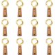 thumbnail image 1 of Paquete de 12 20 luces LED de corcho para botella de vino, mini guirnalda de luces de alambre de cobre, luces estrelladas con pilas para bricolaje, Navidad, paquete de 12, blanco cálido), 1 of 5