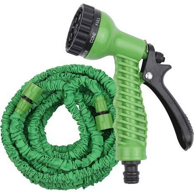 Manguera de agua flexible de alta presión a prueba de fugas con 7 funciones de rociado Manguera de jardín expandible 3 veces