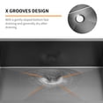 thumbnail image 4 of 17-inch Gunmetal Black Undermount Kitchen Sink, 16 Gauge Stainless Steel Single Bowl Bar Sink, 4 of 10
