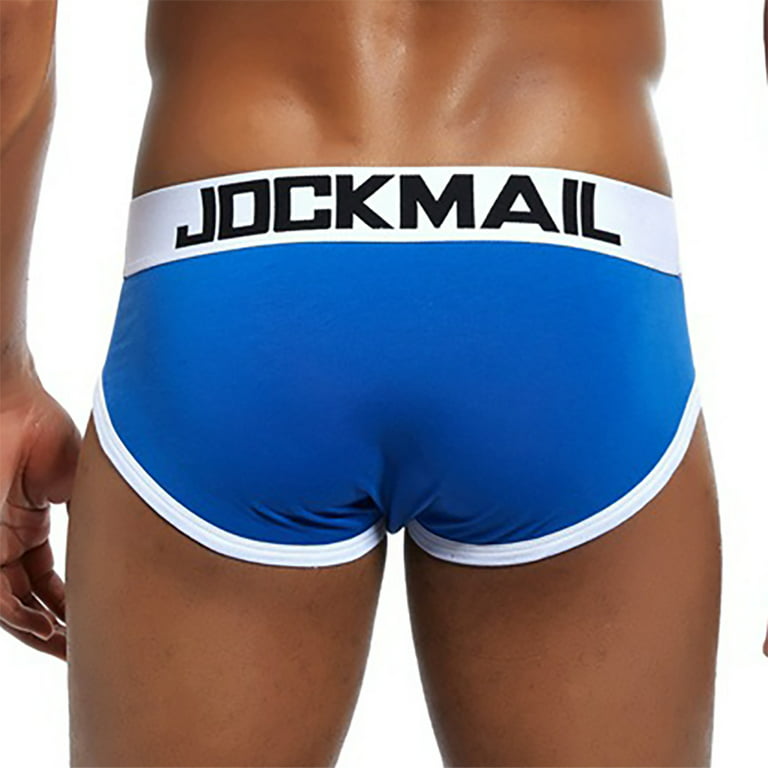 OVTICZA Mens Jock Strap Jockstrap Underwear Supporters Athletic Male Bikini  Briefs M Blue 