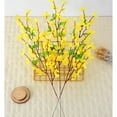 thumbnail image 4 of Fake Flowers Promotion Sale! Nomeni 12Pcs Winter Jasmine Red Forsythia Inch Gold Artificial Flower Flower New Chinese Home Wedding Decoration, Home Decor Clearance Sale Yellow, 4 of 9