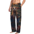 thumbnail image 6 of Fuzoiu Garden Meditating Weasel Print Men's Pajama Pants,Lounge Pants for Men,Lounge PJ Bottoms,Sleepwear Pants with Drawstring Pockets -Small, 6 of 6