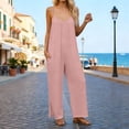 thumbnail image 2 of MuXiKeJi Clothes Jumpsuits for Women Casual Wide Leg Overalls Sleeveless Vacation Outfits One Piece Boho Printed Romper with Pocket, 2 of 8