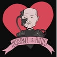 thumbnail image 2 of Junior's Star Trek: The Next Generation Valentine's Cartoon Borg Picard Heart Resistance Is Futile  Racerback Tank Top Black Medium, 2 of 5