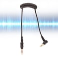thumbnail image 4 of Audio Cable, Faster Transmission Speed Black Spring Adapter Cable Lightweight Sufficient Wire Length  For Microphone Connected To Digital Camera, 4 of 8