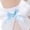 Blue on white, variant on Crisscross Pattern Soft Nylon Sheer Over The Calf Long Socks For Casual Event