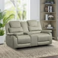 thumbnail image 2 of Lexicon Shola Microfiber 2-Piece Upholstered Power Reclining Sofa Set in Gray, 2 of 14