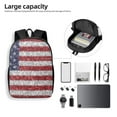 thumbnail image 4 of Disketp America Flag Glitter School Backpack, Lightweight Basic Middle School Bookbags 17 Inch Casual Daypack for Student College, Travel or Outdoor, 4 of 6