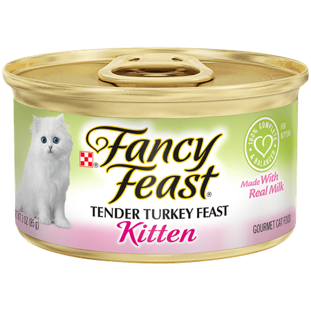 Fancy Feast Pate Wet Kitten Food, Tender Turkey Feast - (24) 3 oz.