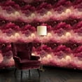 thumbnail image 2 of Boho Peel and Stick Wallpaper Mystical Pink Sunset Sky Golden Clouds Crescent Moon Wall Mural 23.6in x 9.8ft Self Adhesive Removable Wall Paper Contact Paper for Nursery Bedroom Cabinets, 2 of 8