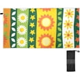 thumbnail image 2 of Vertical Flower Microfiber Quick Drying Beach Towel with a Carrying Bag Absorbent and Sand Free Towel for Kids Teens Adults Travel Gym Camping Pool Yoga Outdoor and Picnic, 2 of 7