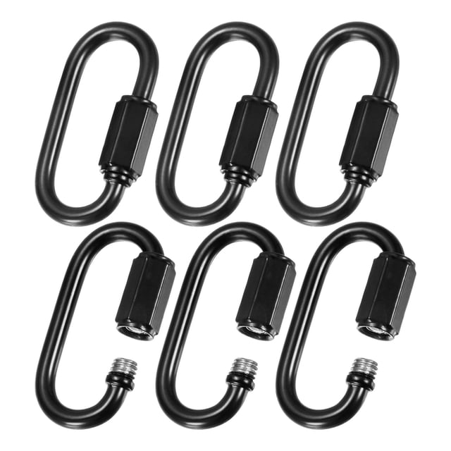 Uxcell 6-Pack Enlaces Rápidos de Cadena, Hierro Electrochapado M3.2 1.45 Pulgadas Conector de Cadena Pesada Capacidad de Peso 33Lbs