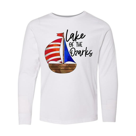 Inktastic Lake of the Ozarks Sailboat Long Sleeve Youth T-Shirt