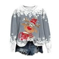 thumbnail image 4 of UngA Christmas Sweatshirts Women Casual Crew Neck Christmas Sweatshirt Loose Soft Long Sleeve Pullover Tops Women Sweatshirt (Grey,M), 4 of 6