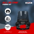 thumbnail image 2 of Krator 15" Motorcycle Fairing with Windshield, Compatible with Harley Dyna Fat Bob FXDF 2008-2017, Gloss Black ABS Headlight Fairing, Windscreen for Wind Protection, Mounting Kit included, Light Smoke, 2 of 9