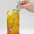 thumbnail image 5 of Rainbow Ice Tea Spoon with Straw Handle, Stainless Steel Titanium Rainbow Plating,4 Pieces, 5 of 5