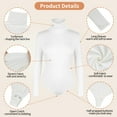thumbnail image 5 of SHAPEVIVA 2 PACK Long Sleeve Bodysuit for Women Mock Turtle Neck Leotard Jumpsuit Shirt Basic Tops, 5 of 7
