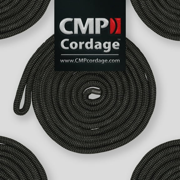 CMP Group CDL3425BK 0.75 in.-25 ft. Nylon Double Braid Dock Line, Black