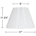 thumbnail image 4 of Hardback Knife Pleated Empire Lamp Shade Brussels White Large 9" Top x 17" Bottom x 12.25" Slant x 11.75" High Spider with Replacement Harp and Finial Fitting - DyGTyX, 4 of 7