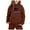 Brown, variant on Hienoo Toddler Girls Outfits Florida Printed Long Sleeve Hoodie and Sweatpants Sweatsuit