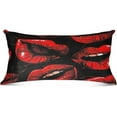 thumbnail image 2 of Sexy Red Lips Plush Pillow Case, Zippered Bed Pillow Pillowcases, Super Soft and Cozy Pillowcase Covers for Sleep Decor Giftsation - Queen Size 20x30in, 2 of 7
