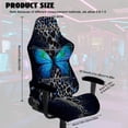 thumbnail image 4 of TSOVTHRID Blue Butterfly Leopard Print Office Chair Covers Stretch Gaming Chair Cover Scratch Proof Furniture Protector Breathable Reclining Gamer Armchair Slipcovers for Dormitories, 4 of 7