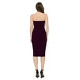thumbnail image 4 of MOA COLLECTION Women's Comfortable Strapless Midi Dress Solid Tube Casual Style, 4 of 5