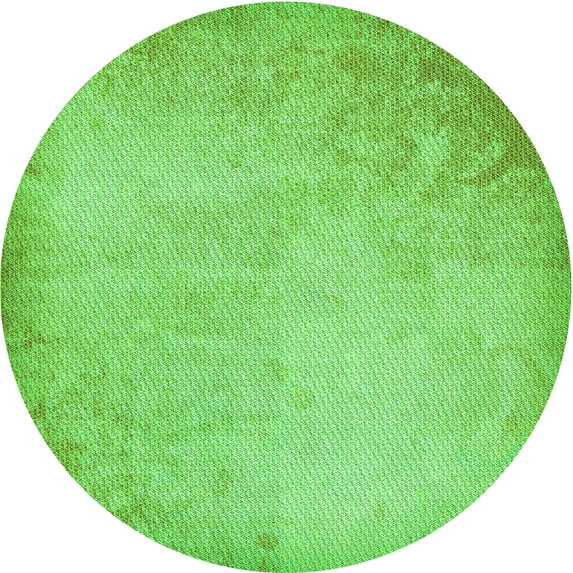 Ahgly Company Indoor Round Patterned Emerald Green Area Rugs, 7' Round