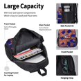 thumbnail image 4 of Disketp Vintage USA Flag Mochila Estampada de Gran Capacidad con Lonchera y Estuche, Set de 3 Piezas para Estudiantes, 4 of 7