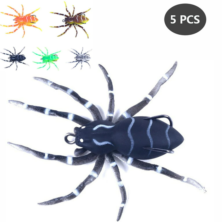 Wuffmeow Spider Fishing Lures Bionic Spider Swimming Lures for Freshwater  Saltwater,Fishing Lures Kit Lifelike