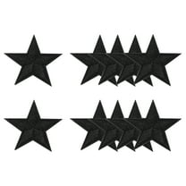 Uxcell Star Iron-on Patches Embroidered Sew Star Patch Appliques Repair Patches for Clothing Repair Backpack Shoes Decoration Black 1.6 in