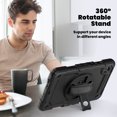 thumbnail image 4 of For Samsung Galaxy Tab A9 Case 8.7 inch, 360 Rotating Shockproof Cover with Stand, Screen Protector, Shoulder Strap (2023, SM-X110/X115/X117), Black, 4 of 7