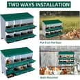 thumbnail image 6 of 8/10 Compartment Chicken Nesting Box, Metal Roll Away Nest Box with Removable Tray & Lid Cover for Easy Egg Collection and Hygiene, 6 of 8