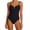 #0131Black, variant on Womens Plus Size One Piece Swimsuit European Solid Color Belly Covering Fashion Slimming Swimsuit with Shaping Bust Support Crisscross Back Beach Vacation Outfit