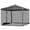 Dark Grey, variant on Outsunny Offset Patio Umbrella w/ Net, Cantilever Patio Umbrella, Beige