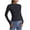 Black, variant on Women's UPF 50+ Sun Protection Jacket - Full Zip Long Sleeve Slim Fit Outdoor Shirts with Thumb Holes, Yoga Running Sportwear