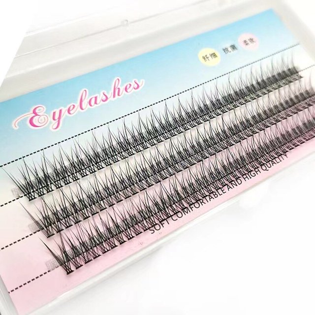 Pestañas postizas esponjosas naturales rusas prefabricadas, maquillaje profesional, forma A/M, pinchos de racimo, nuevo