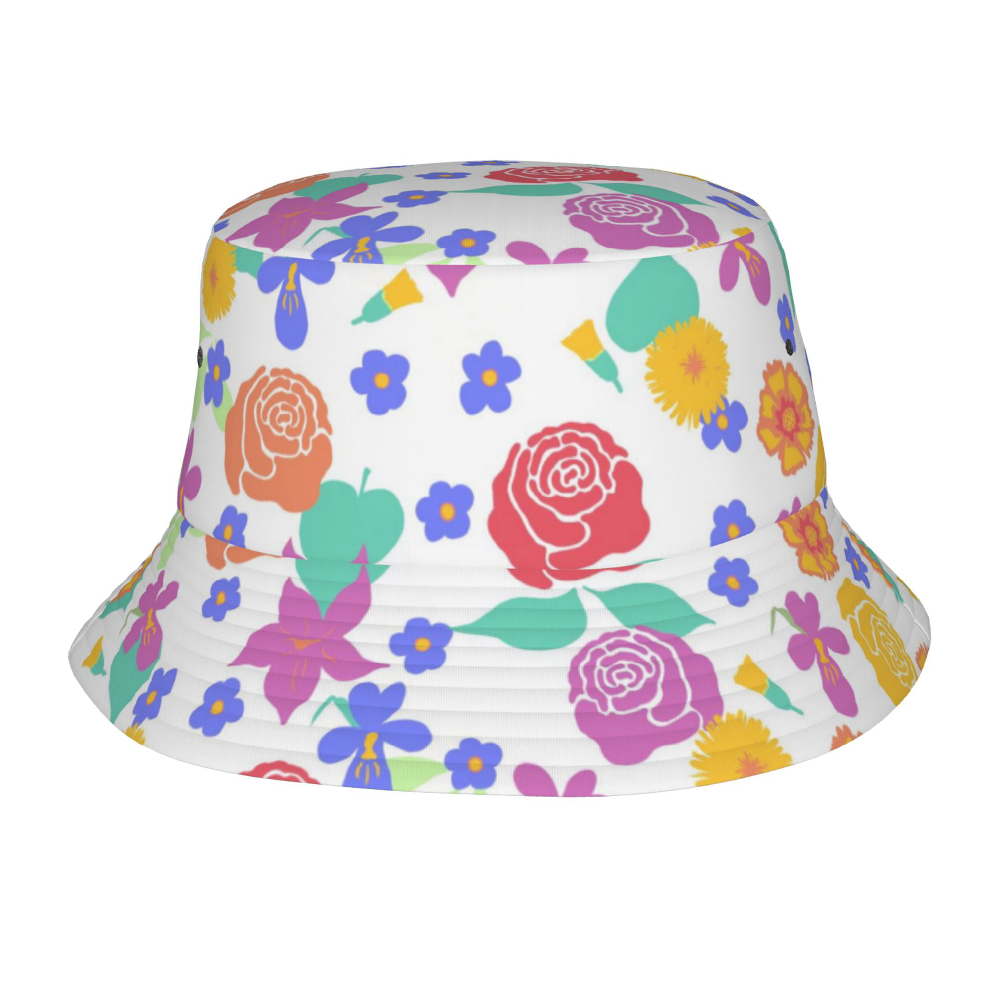 ZICANCN Flowers Floral Spring Sunshade Bucket Hat , Unisex Print Double ...