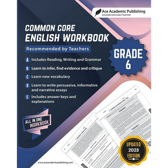 Common Core English Workbook: Grade 6, (Paperback)
