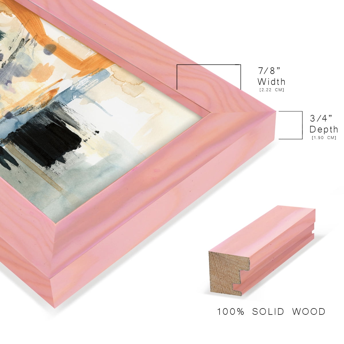 Seria II - Framed Print w/glass - Sunset Pink